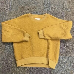 Everlane renew sweatshirt women’s small yellow pullover fleece sweater